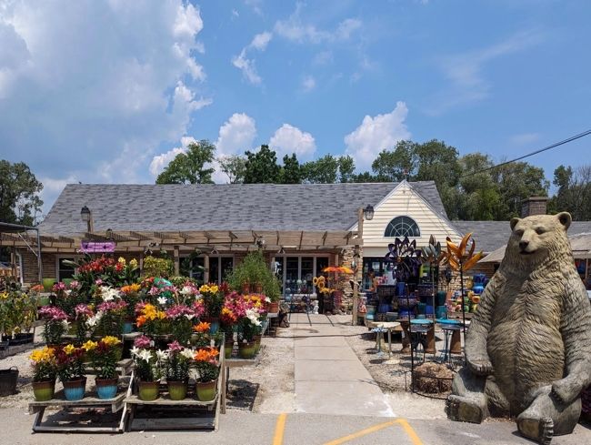 A image of a variety of garden plants outside the Bayside Garden Center.